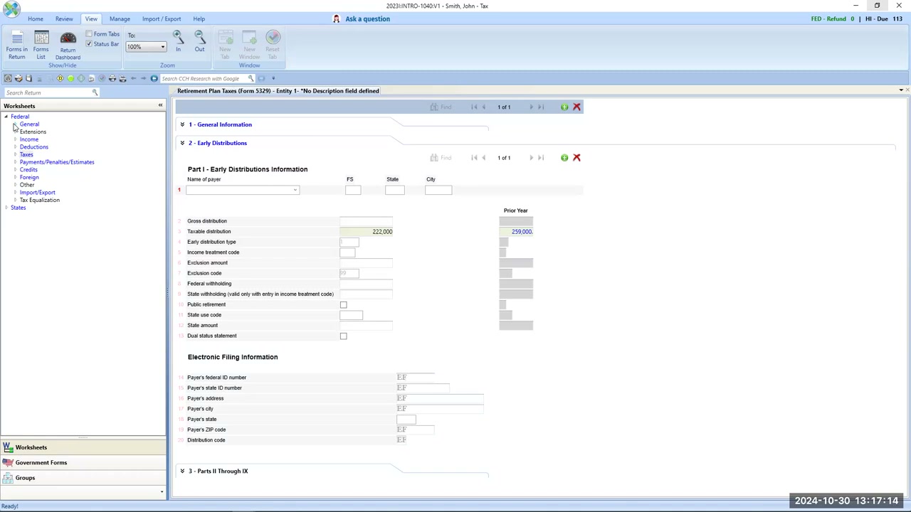 CCH Axcess interface