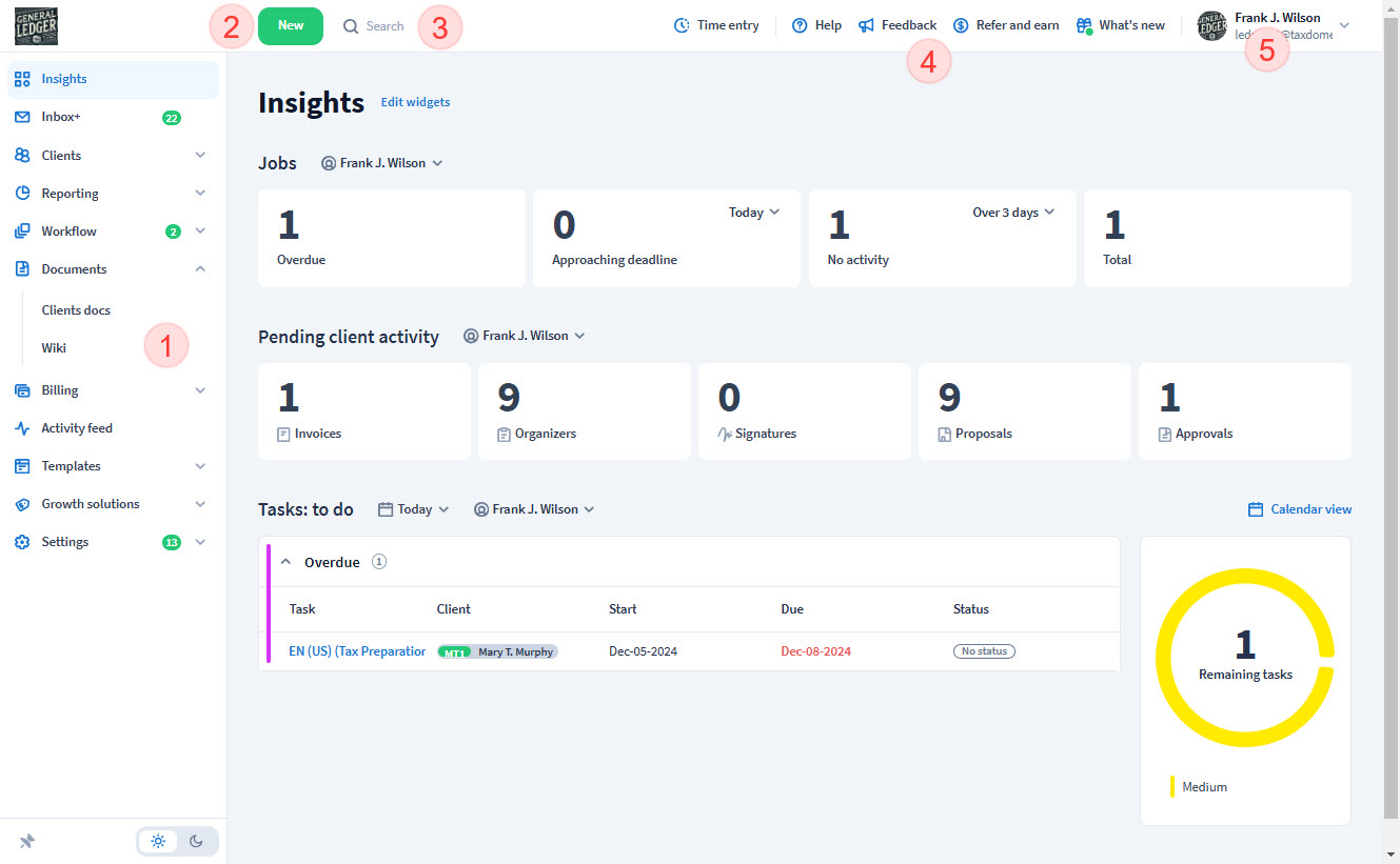 TaxDome interface