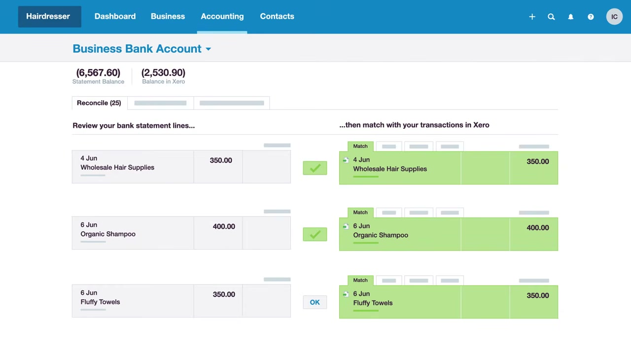 Xero interface